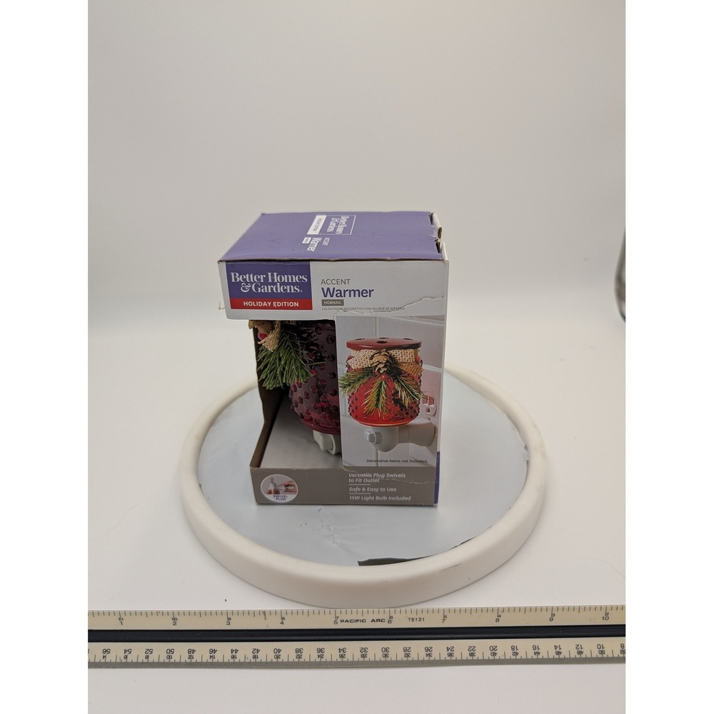 Better Homes & Gardens Holiday Accent Warmer Hobnail Red Plug-In Wax Melter‎ NEW